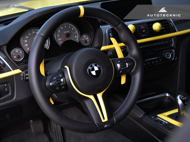 AutoTecknic Painted Steering Wheel Trim - F87 M2 | F80 M3 | F82/ F83 M4 | F10 M5 LCI | F06/ F12/ F13 M6 - Graveyard Performance