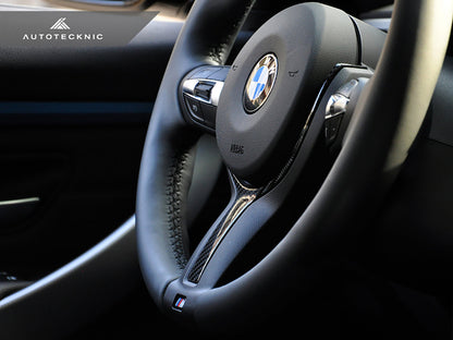 AutoTecknic Carbon Fiber M-Sport Steering Wheel Trim - F15 X5 | F16 X6