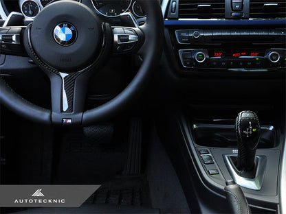 AutoTecknic Carbon Fiber M-Sport Steering Wheel Trim - F15 X5 | F16 X6 - Graveyard Performance