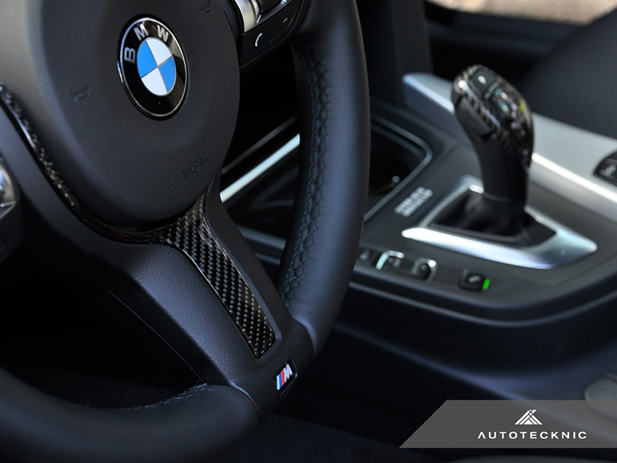 AutoTecknic Carbon Fiber M-Sport Steering Wheel Trim - F10 5-Series | F06/ F12/ F13 6-Series
