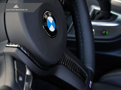 AutoTecknic Carbon Fiber M-Sport Steering Wheel Trim - F15 X5 | F16 X6