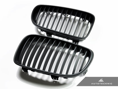 AutoTecknic Stealth Black Front Grille Set - E82 1-Series & 1M - Graveyard Performance