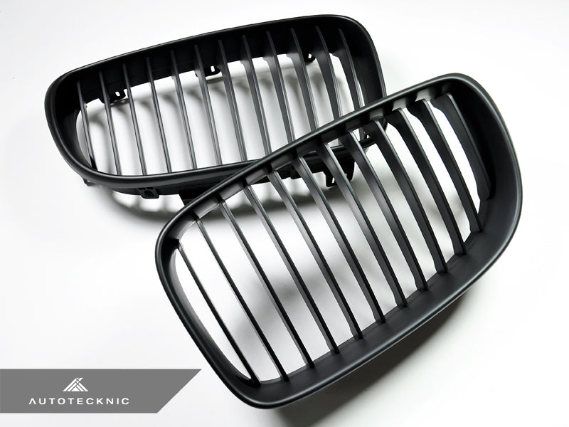 AutoTecknic Stealth Black Front Grille Set - E82 1-Series & 1M - Graveyard Performance