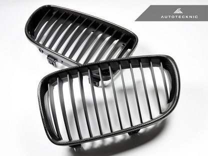 AutoTecknic Carbon Fiber Front Grille Set - E82/ E88 1-Series & 1M - Graveyard Performance