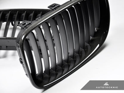 AutoTecknic Carbon Fiber Front Grille Set - E82/ E88 1-Series & 1M - Graveyard Performance