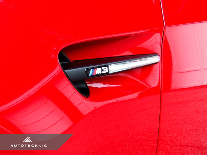AutoTecknic Replacement Stealth Black Fender Gills - E90 Sedan / E92 Coupe / E93 Cabrio M3 - Graveyard Performance