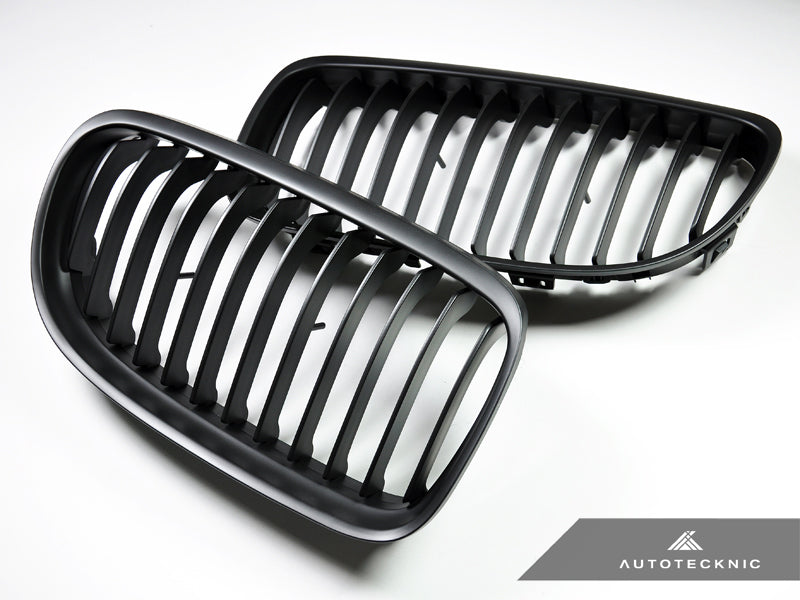 AutoTecknic Stealth Black Front Grille Set - E90 3-Series LCI - Graveyard Performance