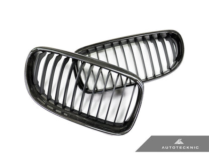AutoTecknic Carbon Fiber Front Grille Set - E90/ E91 3-Series LCI - Graveyard Performance