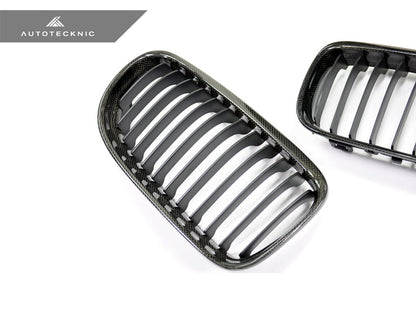 AutoTecknic Carbon Fiber Front Grille Set - E90/ E91 3-Series LCI - Graveyard Performance