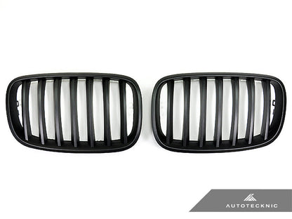 AutoTecknic Stealth Black Front Grille Set - E70 X5 / X5M | E71 X6 / X6M - Graveyard Performance