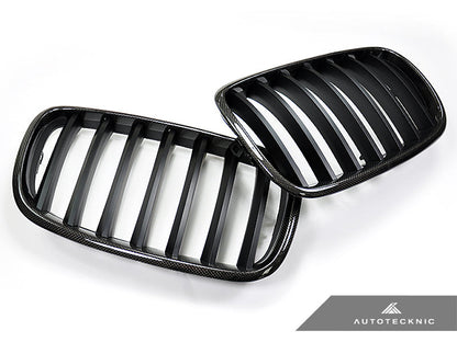 AutoTecknic Carbon Fiber Front Grille Set - E70 X5 / X5M | E71 X6 / X6M - Graveyard Performance
