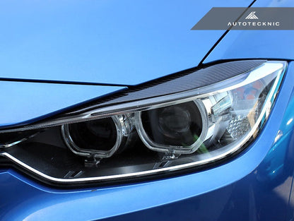 AutoTecknic Carbon Fiber Headlight Trim Set - F30 3 Series Sedan | F31 3 Series Wagon - Graveyard Performance