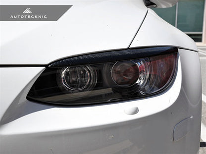 AutoTecknic Carbon Fiber Headlight Trim Set - E92/ E93 M3 & 3-Series Coupe/ Convertible Pre-LCI - Graveyard Performance