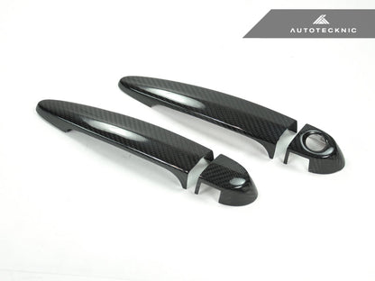 AutoTecknic Dry Carbon Fiber Door Handle Trims - E90/ E92/ E93 3-Series - Graveyard Performance
