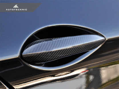 AutoTecknic Dry Carbon Fiber Door Handle Trims - F10 5-Series | F06/ F12/ F13 6-Series | F01 7-Series - Graveyard Performance