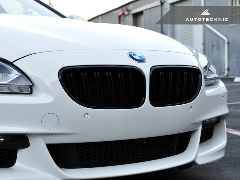 AutoTecknic Dual-Slats Gloss Black Front Grille Set - F06 Gran Coupe / F12 Coupe / F13 Cabrio | 6 Series & M6 - Graveyard Performance