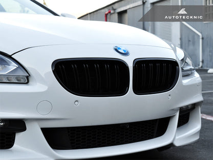 AutoTecknic Dual-Slats Gloss Black Front Grille Set - F06 Gran Coupe / F12 Coupe / F13 Cabrio | 6 Series & M6 - Graveyard Performance