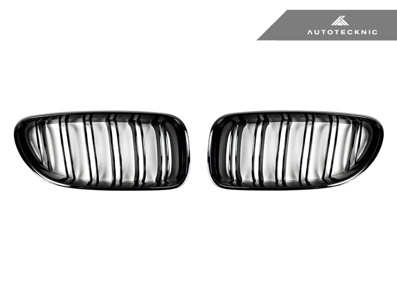 AutoTecknic Dual-Slats Gloss Black Front Grille Set - F06 Gran Coupe / F12 Coupe / F13 Cabrio | 6 Series & M6 - Graveyard Performance