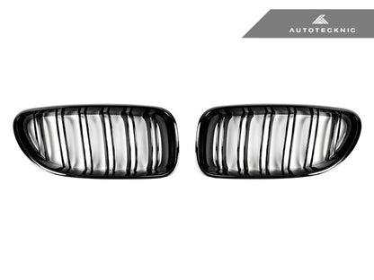AutoTecknic Dual-Slats Gloss Black Front Grille Set - F06 Gran Coupe / F12 Coupe / F13 Cabrio | 6 Series & M6 - Graveyard Performance