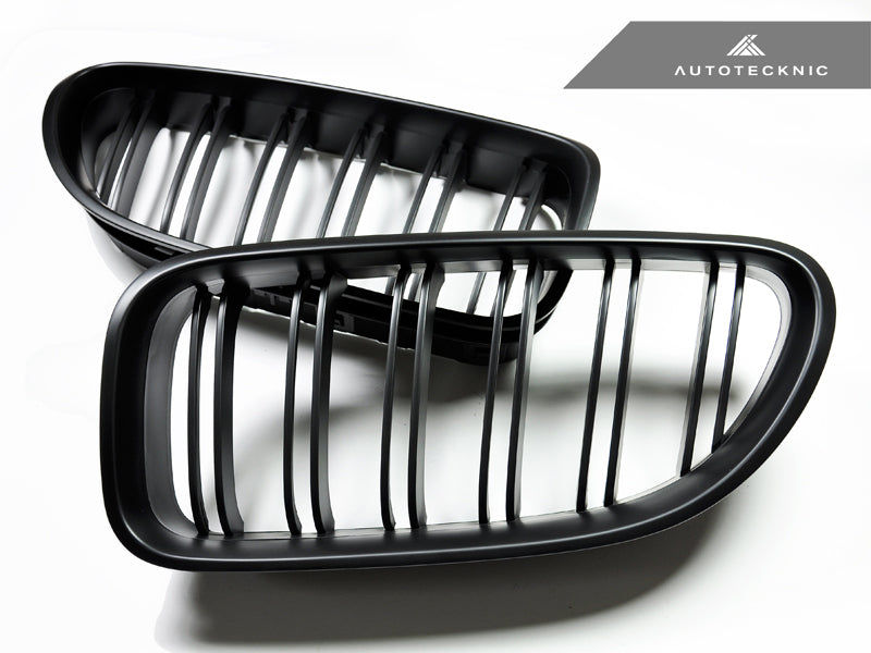 AutoTecknic Dual-Slats Stealth Black Front Grille Set - F06 Gran Coupe/ F12 Coupe/ F13 Cabrio | 6 Series & M6 - Graveyard Performance