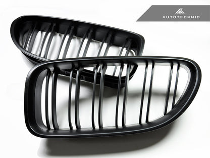 AutoTecknic Dual-Slats Stealth Black Front Grille Set - F06 Gran Coupe/ F12 Coupe/ F13 Cabrio | 6 Series & M6 - Graveyard Performance