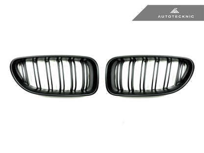 AutoTecknic Dual-Slats Stealth Black Front Grille Set - F06 Gran Coupe/ F12 Coupe/ F13 Cabrio | 6 Series & M6 - Graveyard Performance