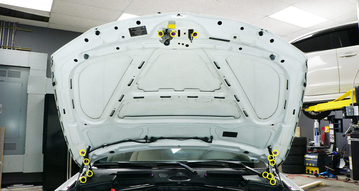 Titanium Hardware Hood Kit - BMW E82 135i (2007-2012)