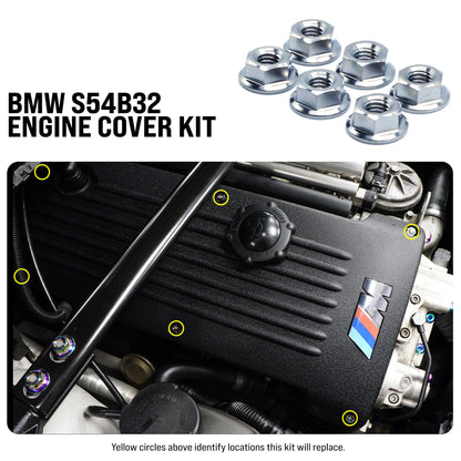 Titanium Hardware Engine Cover Kit - S54B32 Engine - Graveyard Performance