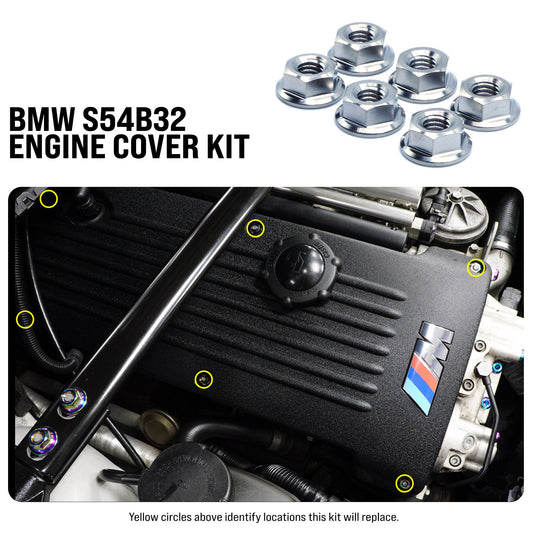 Titanium Hardware Engine Cover Kit - S54B32 Engine - Graveyard Performance