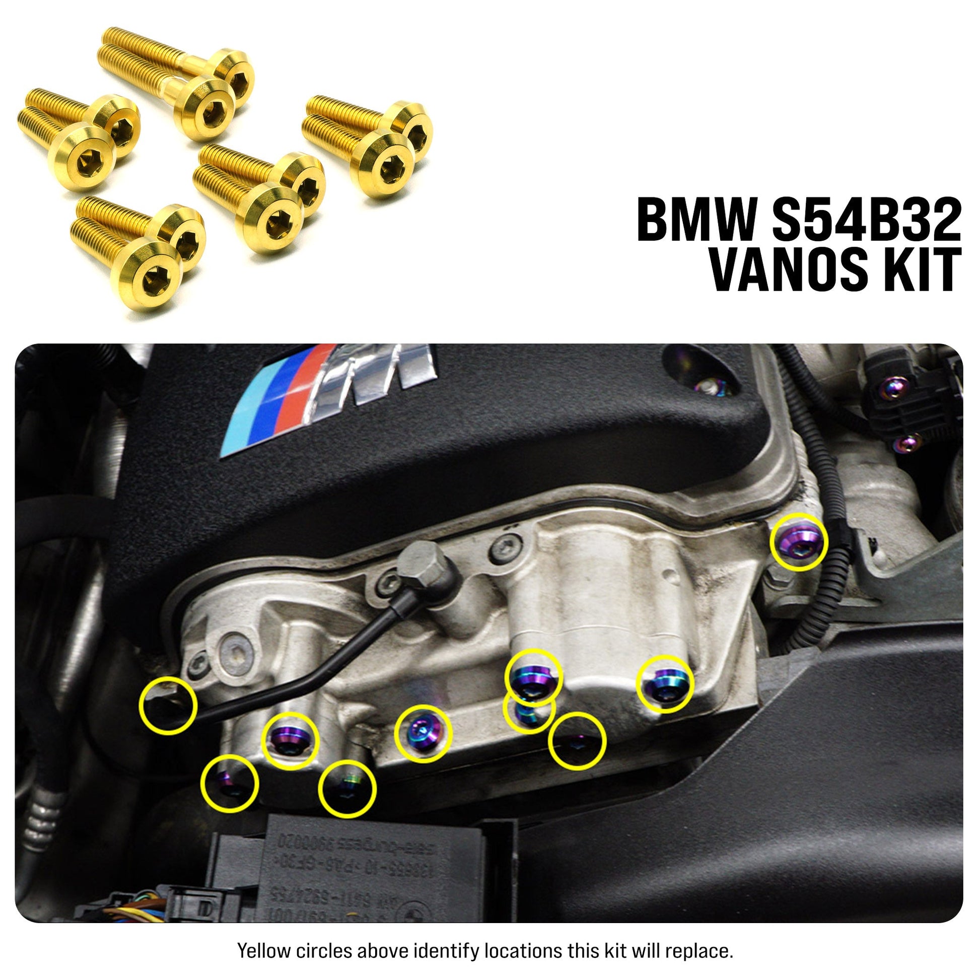 Titanium Hardware Vanos Kit - S54B32 Engine - Graveyard Performance