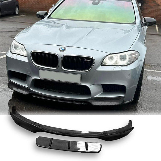 BMW F10 M5 V Sports Style Carbon Fiber Front Lip - Graveyard Performance