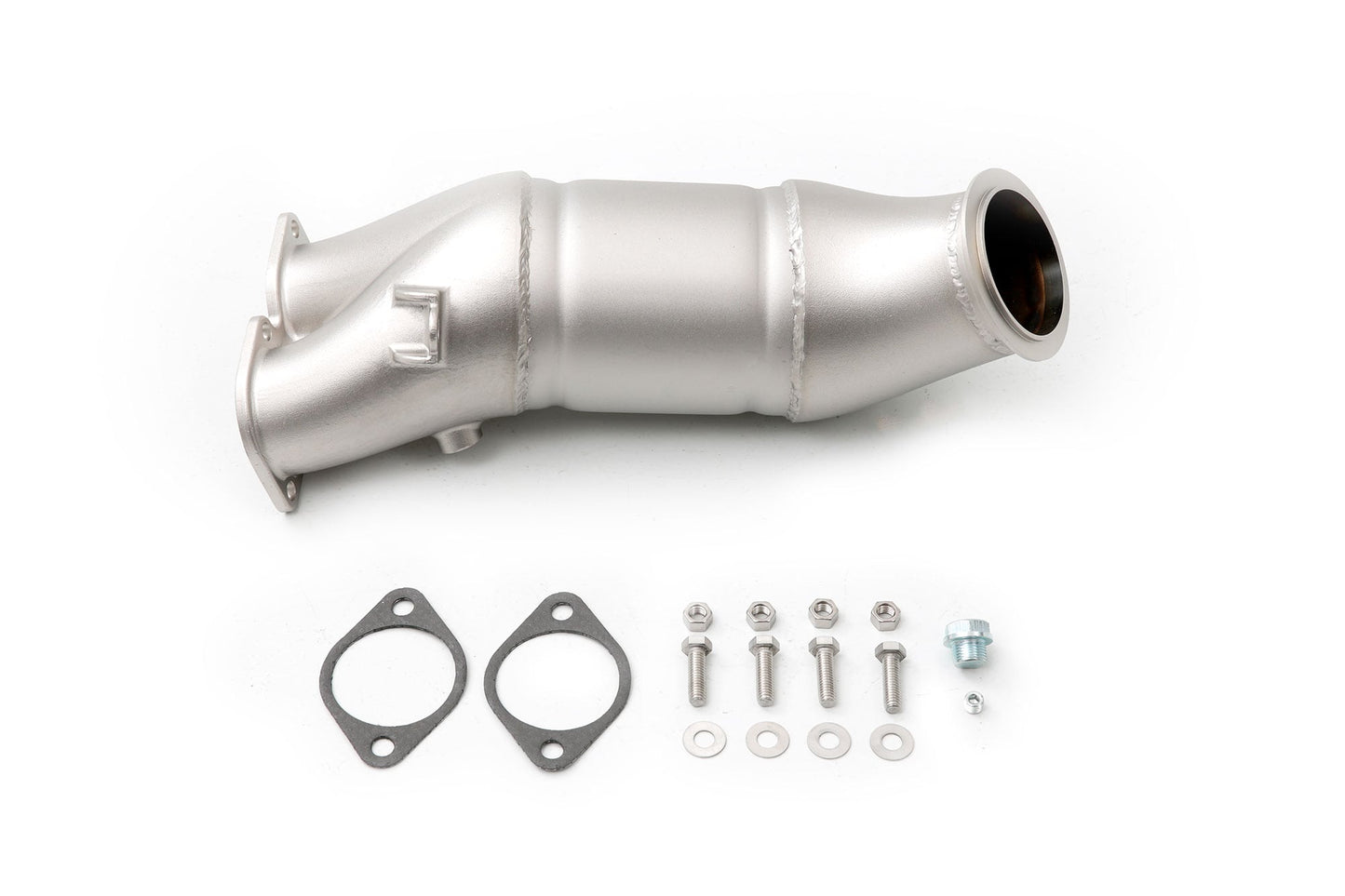 QKspl™ 5" Cast Stainless BMW N55 Catted Downpipe