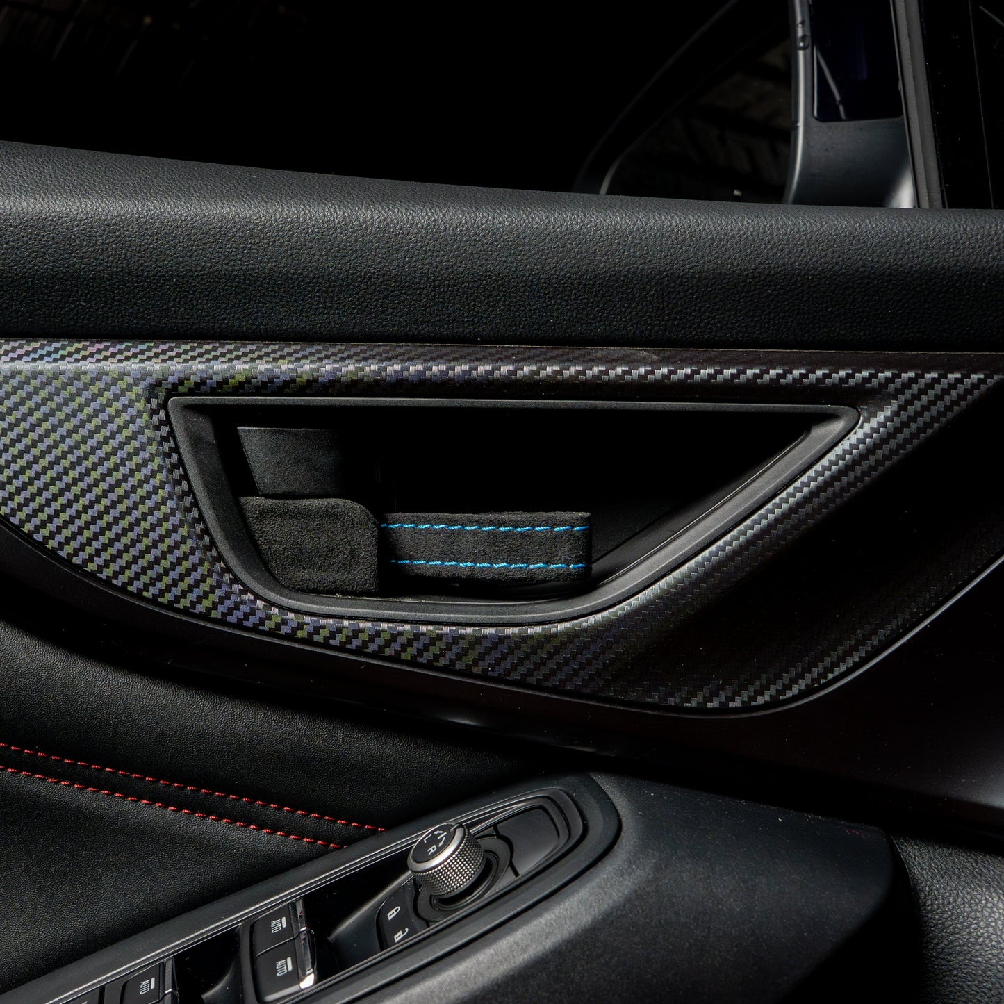 Billetworkz Alcantara Door Pull Strap Kit - Fits Subaru WRX/BRZ/GR86/Ascent (2022+), Crosstrek (2018+) & More - Graveyard Performance