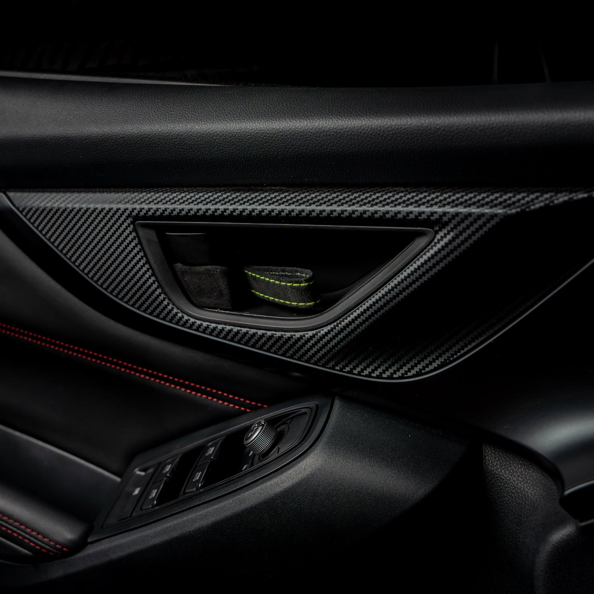 Billetworkz Alcantara Door Pull Strap Kit - Fits Subaru WRX/BRZ/GR86/Ascent (2022+), Crosstrek (2018+) & More - Graveyard Performance