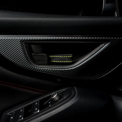 Billetworkz Alcantara Door Pull Strap Kit - Fits Subaru WRX/BRZ/GR86/Ascent (2022+), Crosstrek (2018+) & More - Graveyard Performance