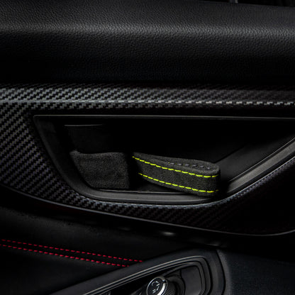 Billetworkz Alcantara Door Pull Strap Kit - Fits Subaru WRX/BRZ/GR86/Ascent (2022+), Crosstrek (2018+) & More - Graveyard Performance