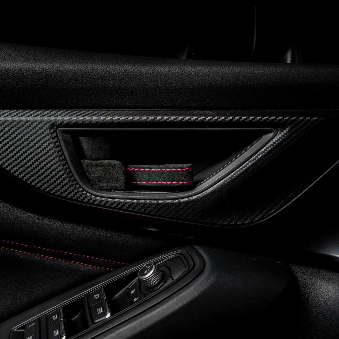 Billetworkz Alcantara Door Pull Strap Kit - Fits Subaru WRX/BRZ/GR86/Ascent (2022+), Crosstrek (2018+) & More - Graveyard Performance