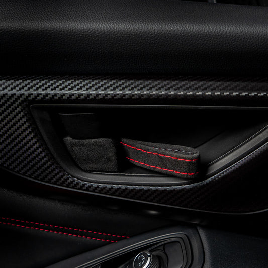Billetworkz Alcantara Door Pull Strap Kit - Fits Subaru WRX/BRZ/GR86/Ascent (2022+), Crosstrek (2018+) & More - Graveyard Performance