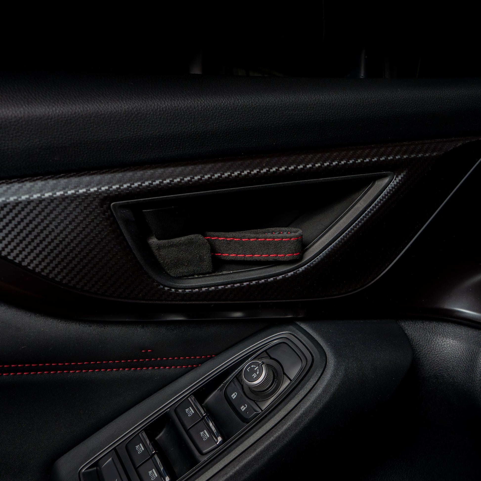 Billetworkz Alcantara Door Pull Strap Kit - Fits Subaru WRX/BRZ/GR86/Ascent (2022+), Crosstrek (2018+) & More - Graveyard Performance