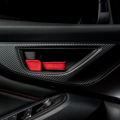 Billetworkz Alcantara Door Pull Strap Kit - Fits Subaru WRX/BRZ/GR86/Ascent (2022+), Crosstrek (2018+) & More - Graveyard Performance
