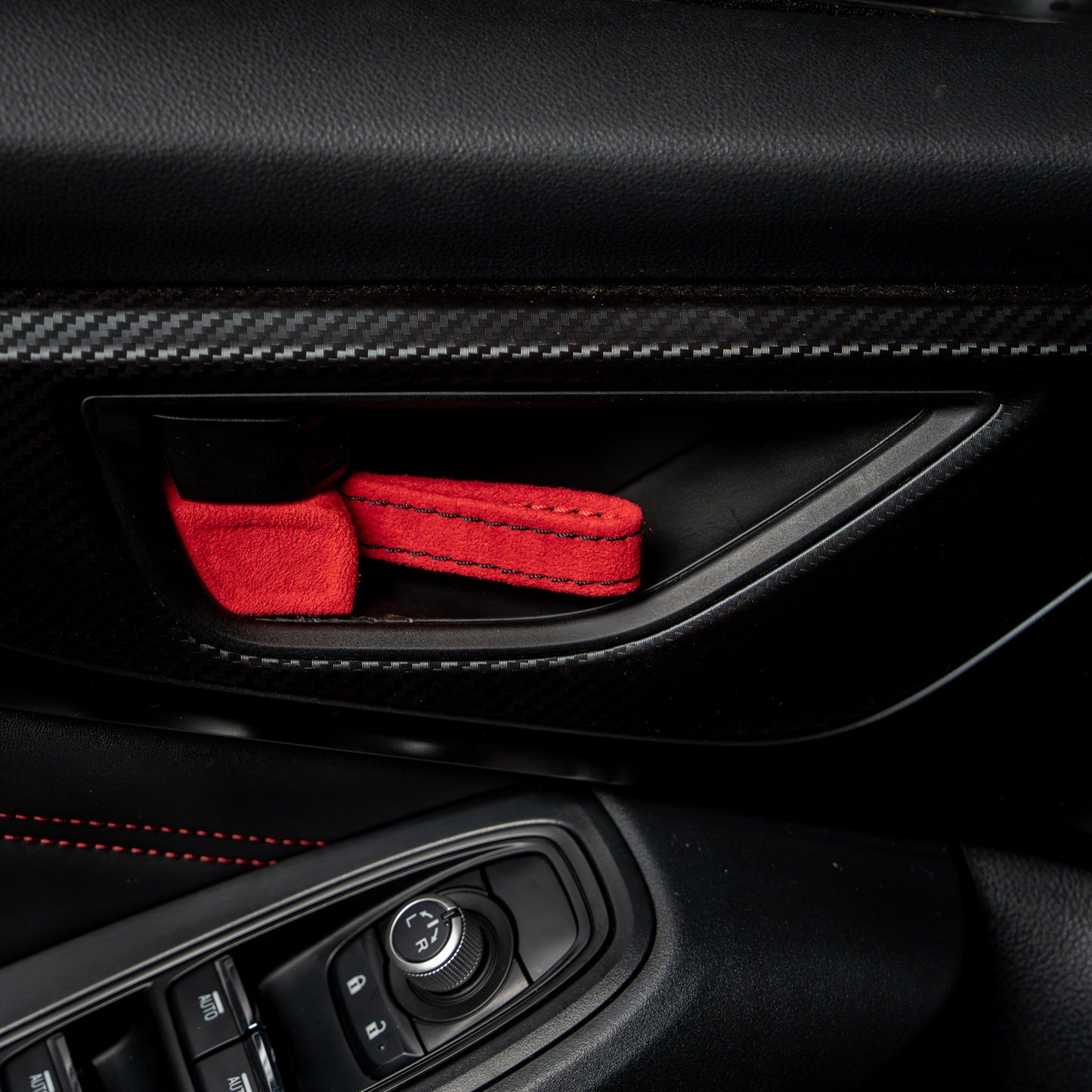 Billetworkz Alcantara Door Pull Strap Kit - Fits Subaru WRX/BRZ/GR86/Ascent (2022+), Crosstrek (2018+) & More - Graveyard Performance