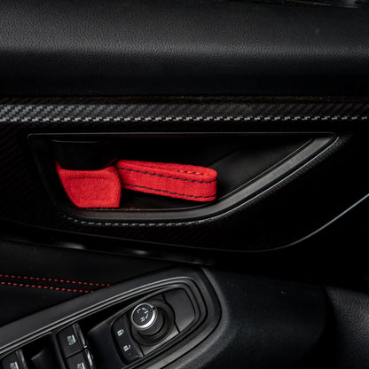 Billetworkz Alcantara Door Pull Strap Kit - Fits Subaru WRX/BRZ/GR86/Ascent (2022+), Crosstrek (2018+) & More - Graveyard Performance
