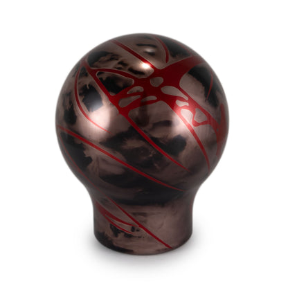 Billetworkz Automatic Shifter - Black Smoke w/ Red Splash - Fits Subaru CVT: WRX (2022+), Crosstrek (2024), Forester (2025+), Impreza (2024), Legacy/Outback (2015+) - Graveyard Performance
