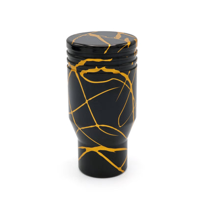 Billetworkz Automatic Shifter - Black w/ Gold Splash - Fits Subaru CVT: WRX (15–21), Crosstrek (13–23), Forester (14–18), Impreza (12–23), Legacy/Outback (10–14) - Graveyard Performance