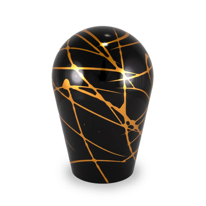 Billetworkz Automatic Shifter - Black w/ Gold Splash - Fits Subaru CVT: WRX (15–21), Crosstrek (13–23), Forester (14–18), Impreza (12–23), Legacy/Outback (10–14) - Graveyard Performance