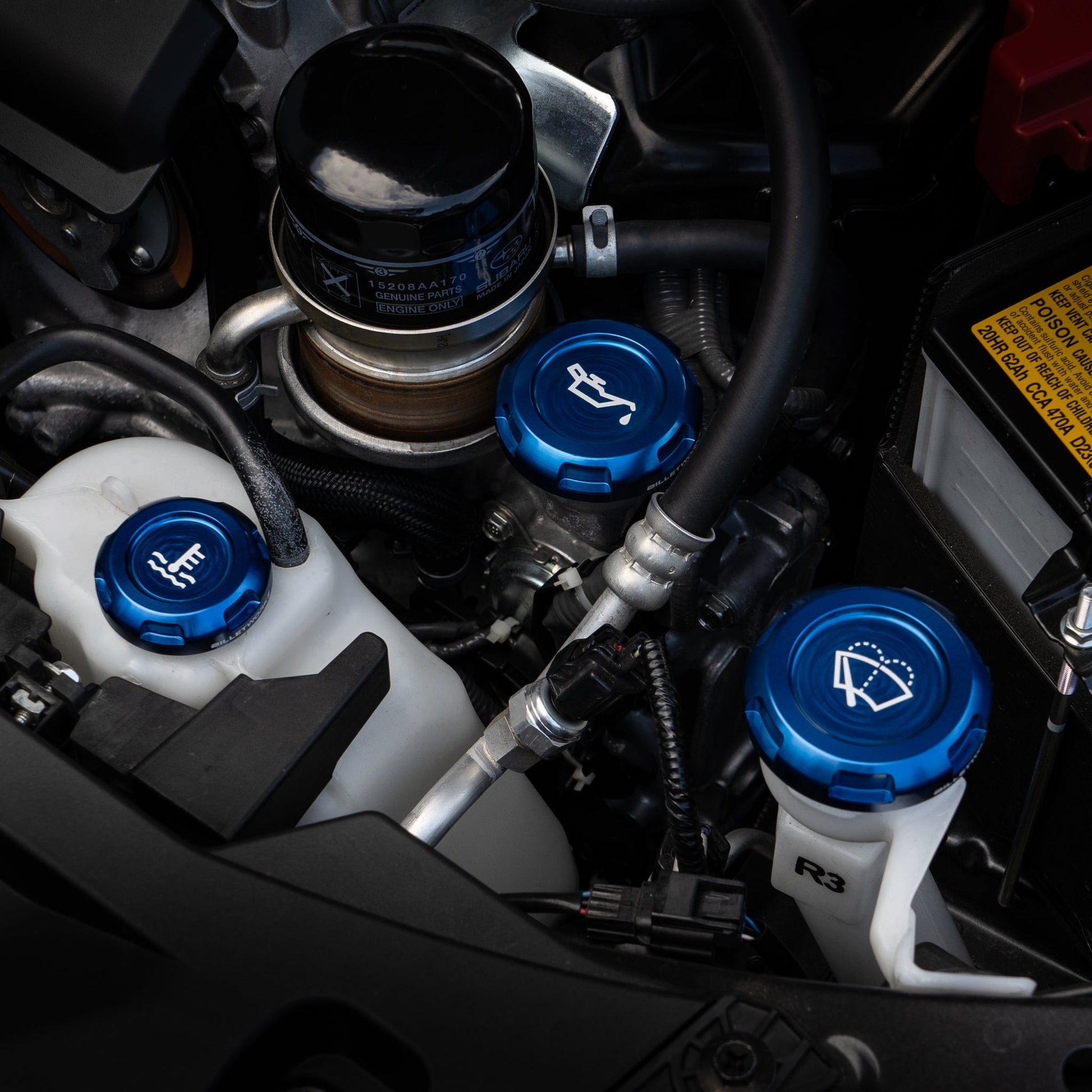 Billetworkz Engine Bay Caps - Subaru Forester 2014+ - Graveyard Performance