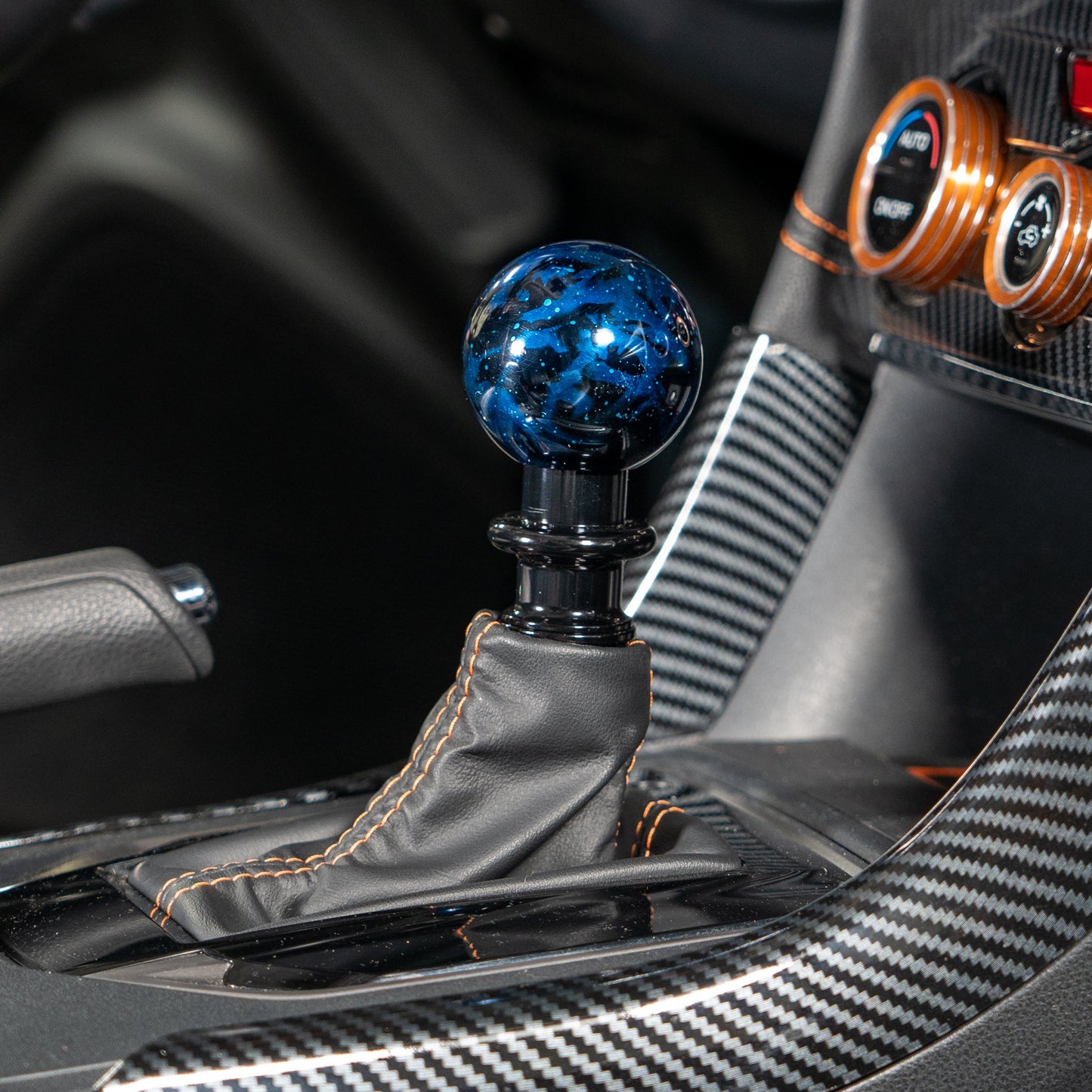 Billetworkz Automatic Shifter - Blue Cosmic Space - Fits Subaru CVT: WRX (15–21), Crosstrek (13–23), Forester (14–18), Impreza (12–23), Legacy/Outback (10–14) - Graveyard Performance