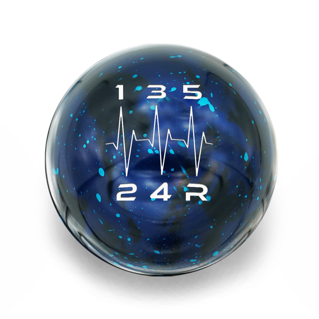 Billetworkz Cosmic Space Shift Knob - 5 Speed Heartbeat Engraving for Subaru