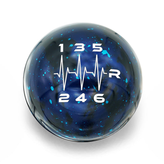 Billetworkz Cosmic Space Shift Knob - 6 Speed Heartbeat Engraving for Subaru - Graveyard Performance