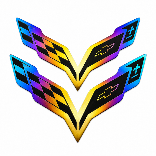 JDC Titanium Front/Rear Badge | 2014-2019 C7 Corvette